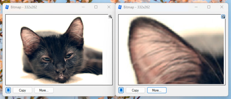 New pinned preview window