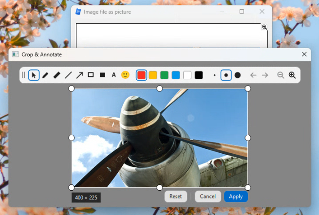 Cropping the result of the transform