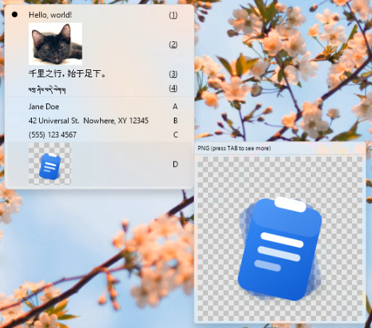 All formats in Stickies