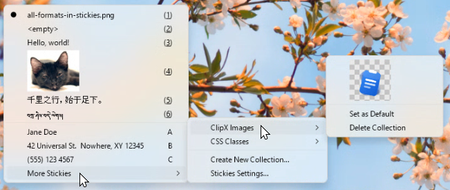 Stickies collections
