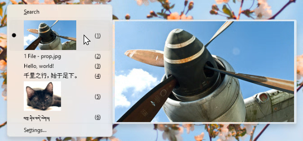 TransformFiles result in clipboard history