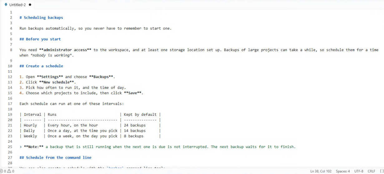 Formatted text to Markdown result
